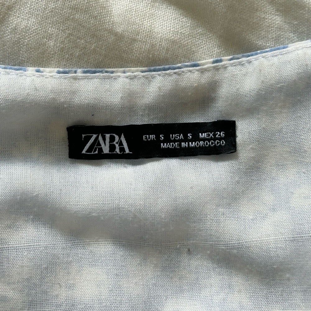 ZARA Floral Peplum Crop Top - Picture 3 of 5
